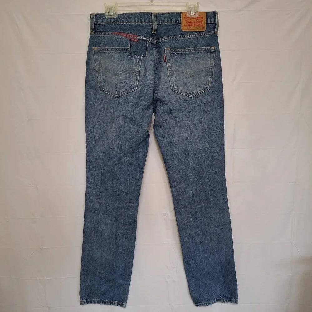 Levi's 511 Men's 33x34 (Fits 33x33) Slim Fit Jeans‎ Stretch Patchwork